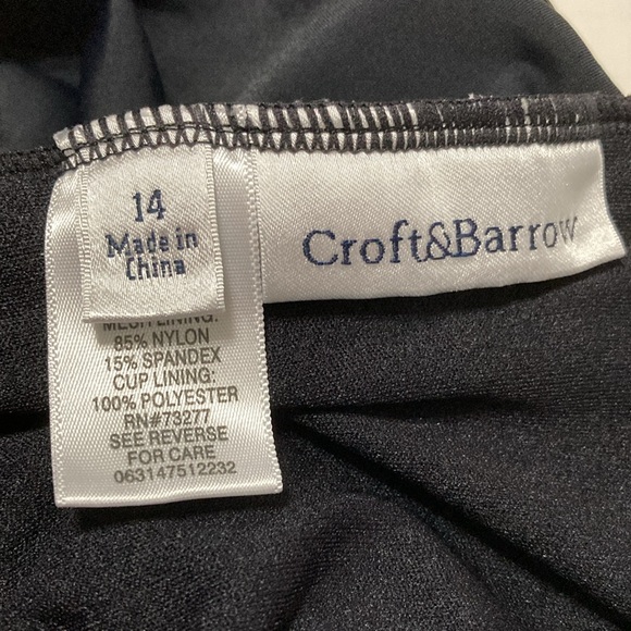 Croft & Barrow zebra ruffle tankini top size 14 - Picture 6 of 6